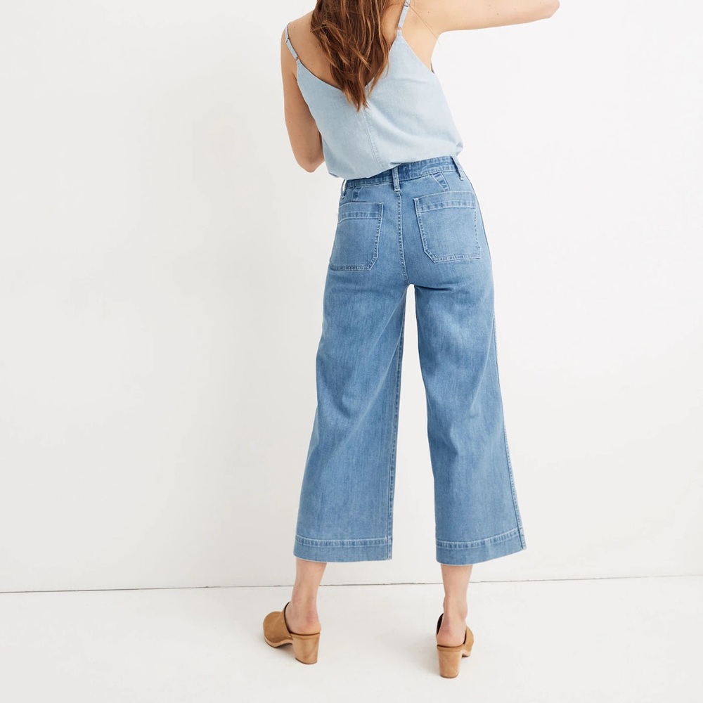 Emmett Wide-Leg Crop Jeans in Langston Wash